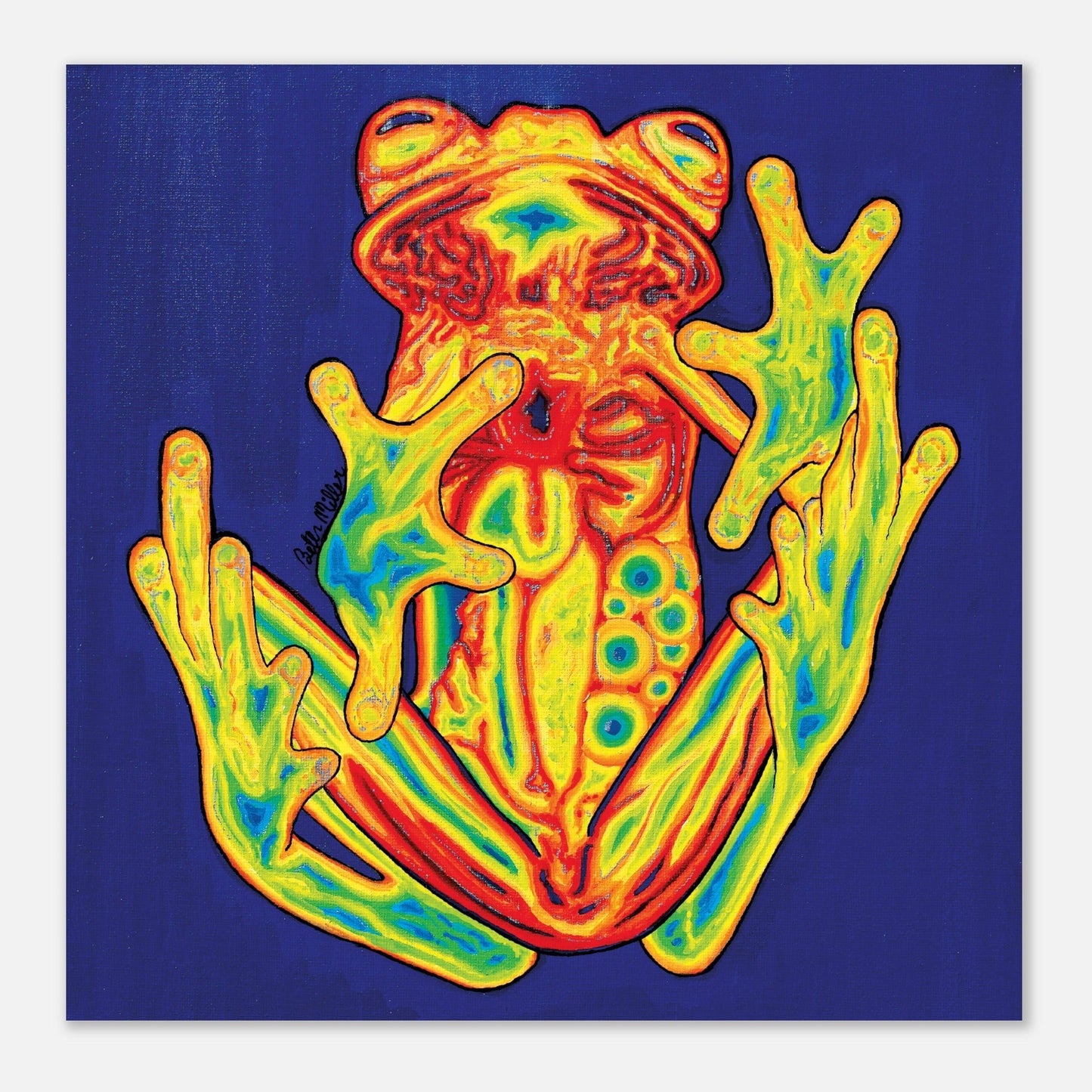 Bubbacutie123 PaintsPrint MaterialPurple Frog Premium Matte Printdescription